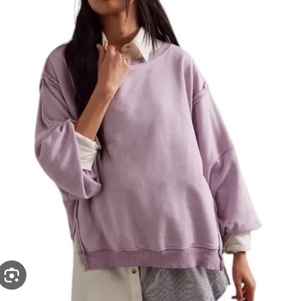 Free People Camden Sweatshirt - lavender